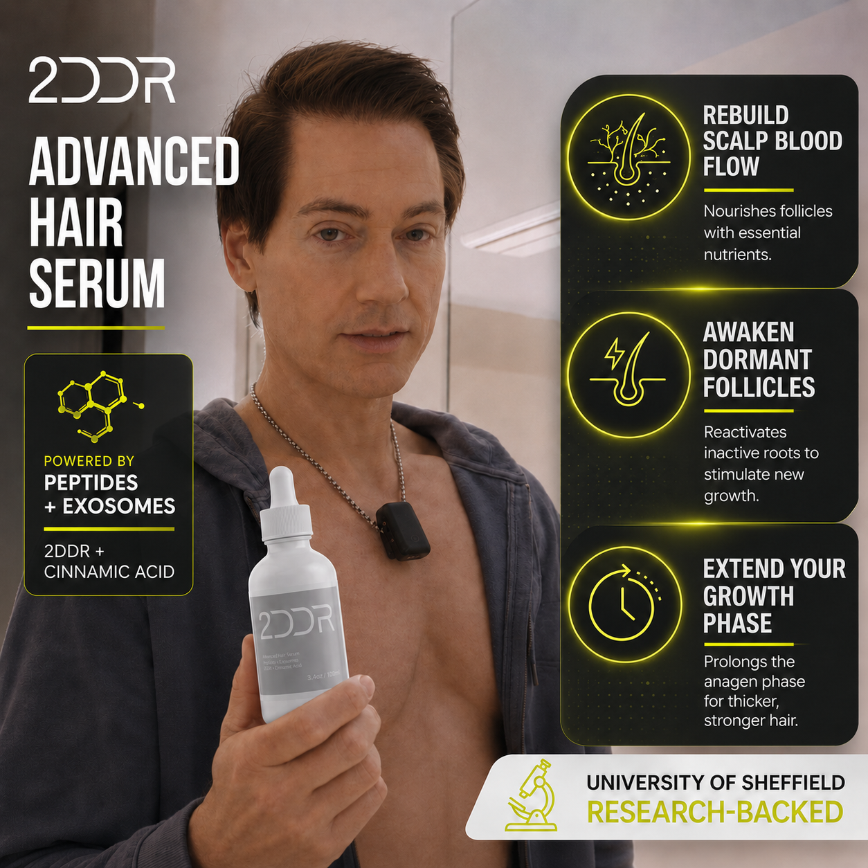Advanced Hair Formula | 3 Month Supply | Free Derma Roller + Free US Shipping